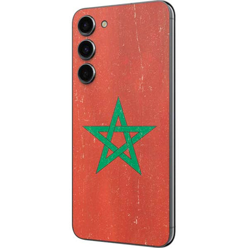 Morocco Flag Distressed Galaxy S23 Plus Skin